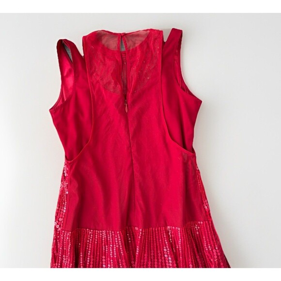 Bebe Red Sequin Mini Dress Size 8 Glam - Picture 8 of 8